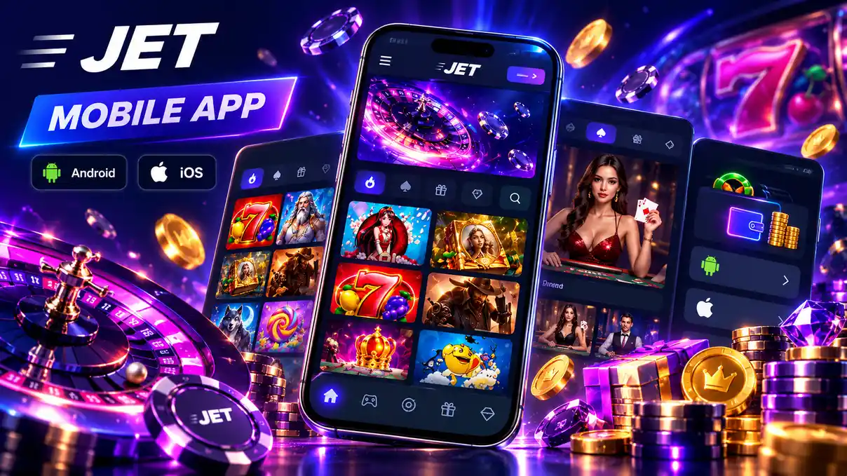 Мобільна версія Джет Казино — застосунки для Android та iOS